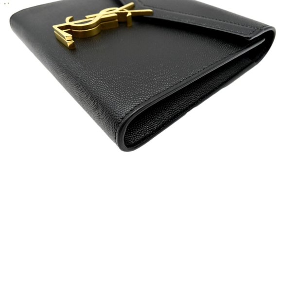 YVES SAINT LAURENT  Cassandra Grain De Poudre Embossed Crossbody Bag Black - Picture 6 of 9